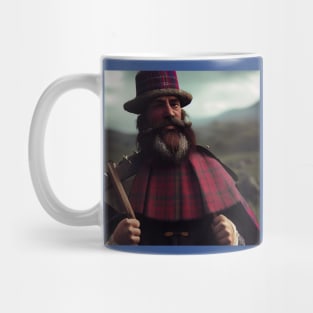 Scottish Highlander in Clan Tartan Mug